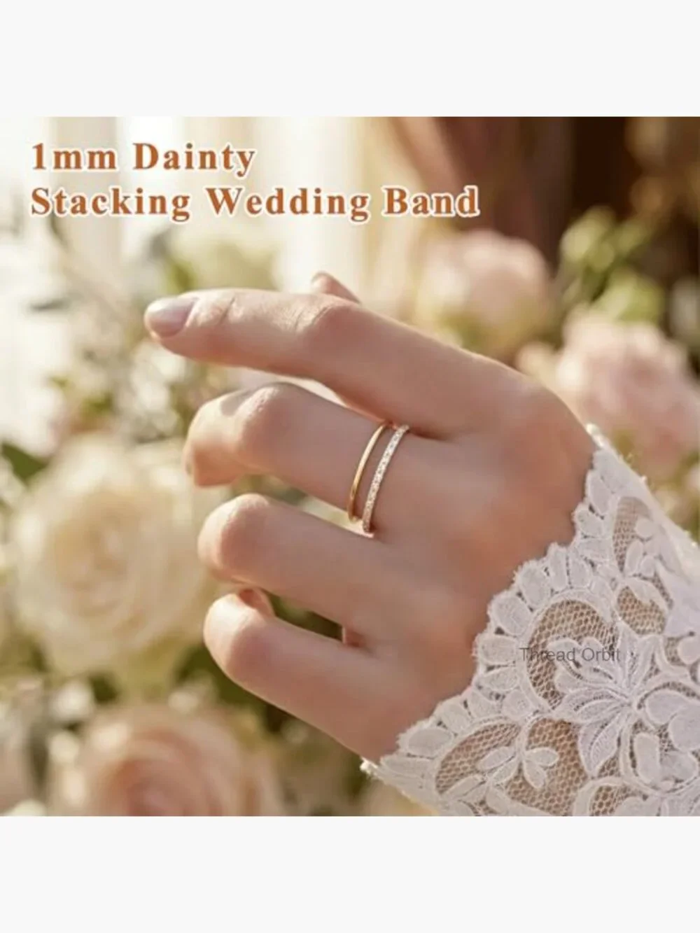 Non Tarnish Gold Stackable Ring Set Wedding Band 1mm 3mm 5mm Comfort Fit Size